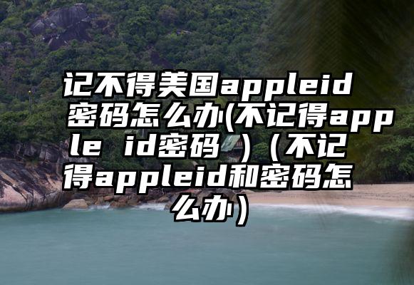 记不得美国appleid密码怎么办(不记得apple id密码 )（不记得appleid和密码怎么办）