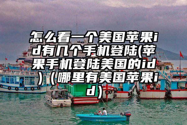 怎么看一个美国苹果id有几个手机登陆(苹果手机登陆美国的id )（哪里有美国苹果id）