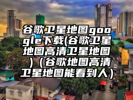 谷歌卫星地图google下载(谷歌卫星地图高清卫星地图 )（谷歌地图高清卫星地图能看到人）