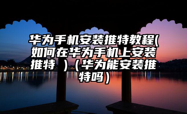 华为手机安装推特教程(如何在华为手机上安装推特 )（华为能安装推特吗）