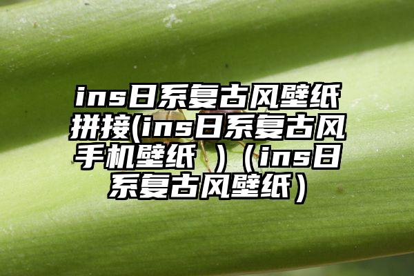 ins日系复古风壁纸拼接(ins日系复古风手机壁纸 )（ins日系复古风壁纸）