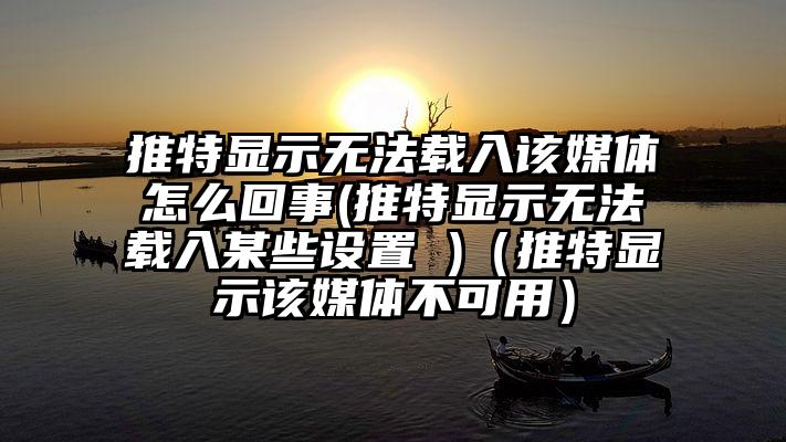 推特显示无法载入该媒体怎么回事(推特显示无法载入某些设置 )(推特显示该媒体不可用)