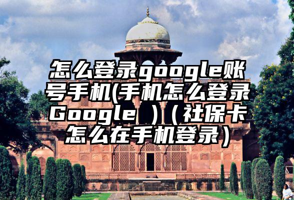 怎么登录google账号手机(手机怎么登录Google )（社保卡怎么在手机登录）