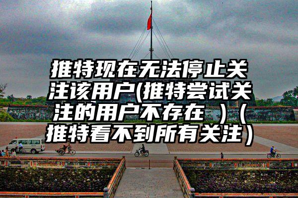推特现在无法停止关注该用户(推特尝试关注的用户不存在 )（推特看不到所有关注）
