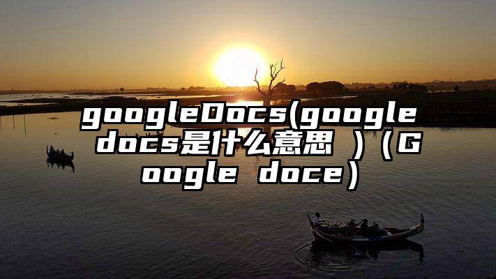 googleDocs(google docs是什么意思 )（Google doce）