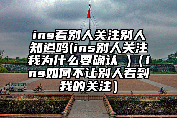ins看别人关注别人知道吗(ins别人关注我为什么要确认 )（ins如何不让别人看到我的关注）