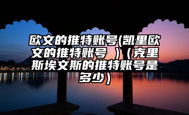 欧文的推特账号(凯里欧文的推特账号 )（克里斯埃文斯的推特账号是多少）