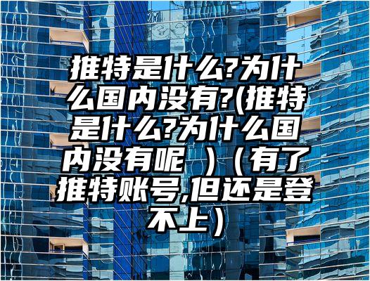 推特是什么?为什么国内没有?(推特是什么?为什么国内没有呢 )(有了推特账号,但还是登不上)