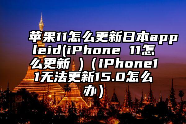 苹果11怎么更新日本appleid(iPhone 11怎么更新 )（iPhone11无法更新15.0怎么办）