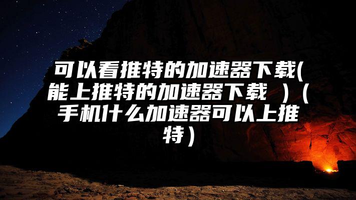 可以看推特的加速器下载(能上推特的加速器下载 )（手机什么加速器可以上推特）