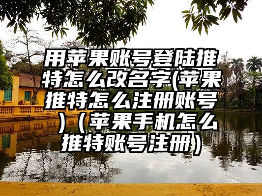 用苹果账号登陆推特怎么改名字(苹果推特怎么注册账号 )（苹果手机怎么推特账号注册）