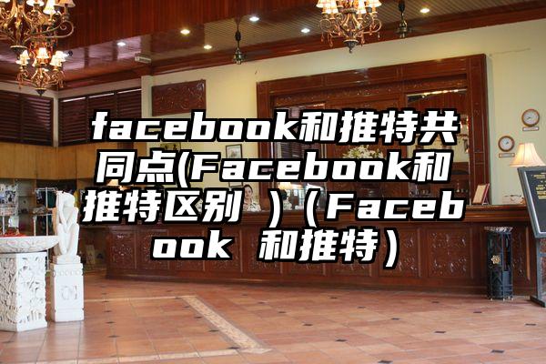 facebook和推特共同点(Facebook和推特区别 )（Facebook 和推特）
