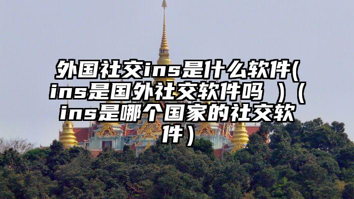 外国社交ins是什么软件(ins是国外社交软件吗 )（ins是哪个国家的社交软件）