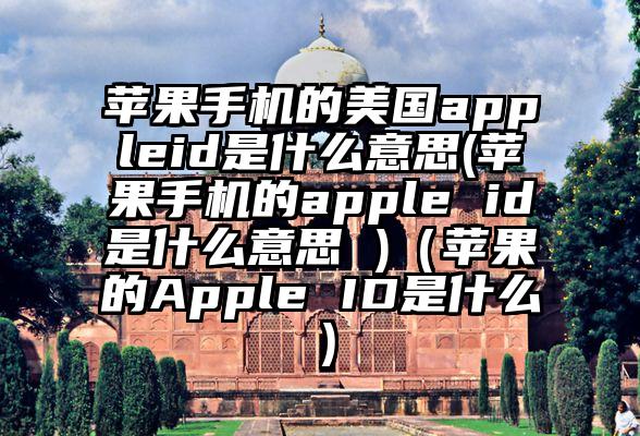 苹果手机的美国appleid是什么意思(苹果手机的apple id是什么意思 )（苹果的Apple ID是什么）