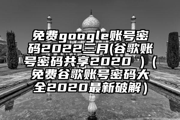 免费google账号密码2022三月(谷歌账号密码共享2020 )（免费谷歌账号密码大全2020最新破解）