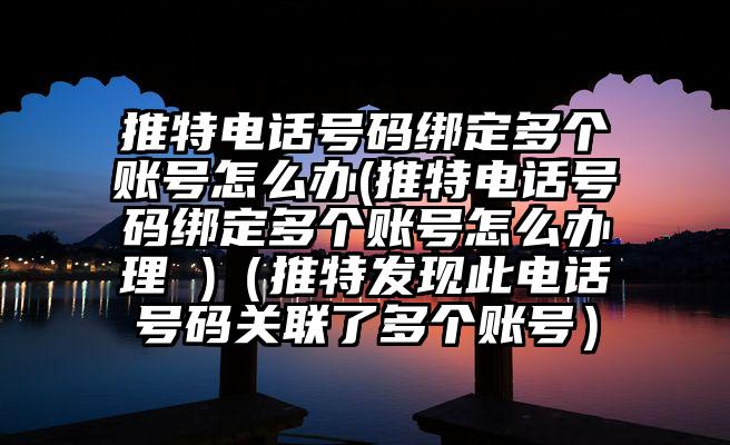 推特电话号码绑定多个账号怎么办(推特电话号码绑定多个账号怎么办理 )（推特发现此电话号码关联了多个账号）