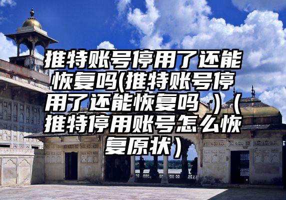 推特账号停用了还能恢复吗(推特账号停用了还能恢复吗 )（推特停用账号怎么恢复原状）