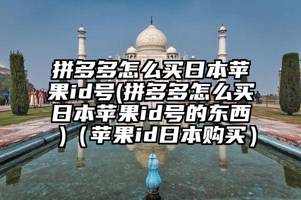 拼多多怎么买日本苹果id号(拼多多怎么买日本苹果id号的东西 )（苹果id日本购买）