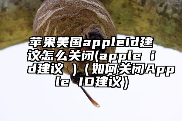 苹果美国appleid建议怎么关闭(apple id建议 )（如何关闭Apple ID建议）
