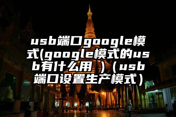 usb端口google模式(google模式的usb有什么用 )（usb端口设置生产模式）