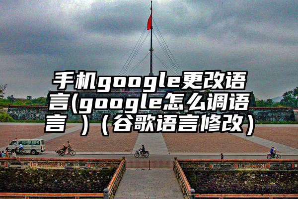 手机google更改语言(google怎么调语言 )（谷歌语言修改）