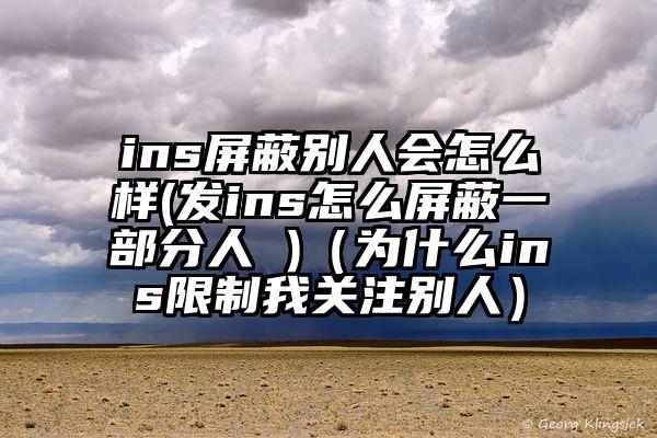 ins屏蔽别人会怎么样(发ins怎么屏蔽一部分人 )（为什么ins限制我关注别人）