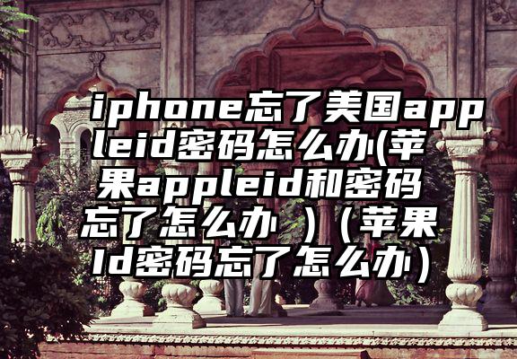 iphone忘了美国appleid密码怎么办(苹果appleid和密码忘了怎么办 )（苹果Id密码忘了怎么办）