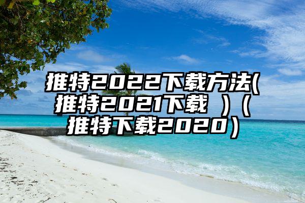 推特2022下载方法(推特2021下载 )（推特下载2020）