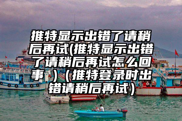 推特显示出错了请稍后再试(推特显示出错了请稍后再试怎么回事 )（推特登录时出错请稍后再试）