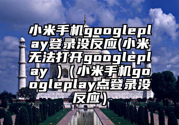 小米手机googleplay登录没反应(小米无法打开googleplay )（小米手机googleplay点登录没反应）