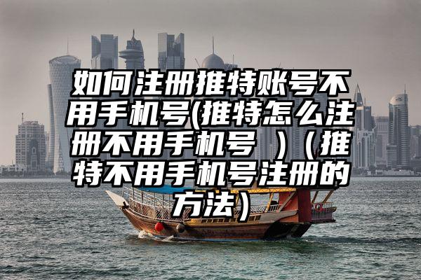 如何注册推特账号不用手机号(推特怎么注册不用手机号 )（推特不用手机号注册的方法）