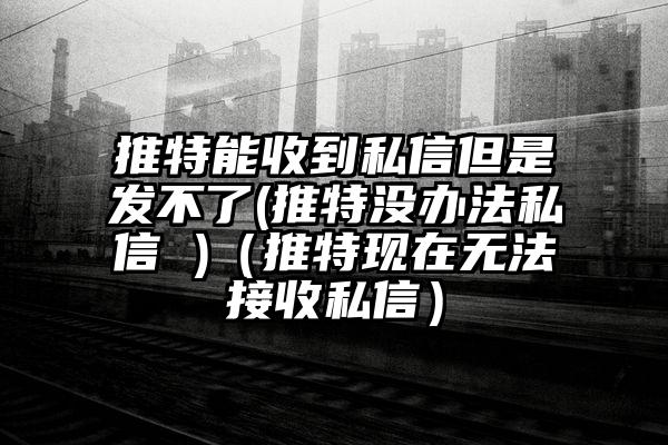 推特能收到私信但是发不了(推特没办法私信 )（推特现在无法接收私信）