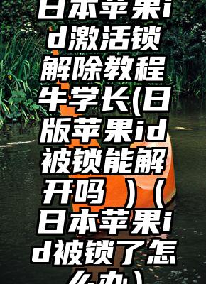 日本苹果id激活锁解除教程牛学长(日版苹果id被锁能解开吗 )（日本苹果id被锁了怎么办）