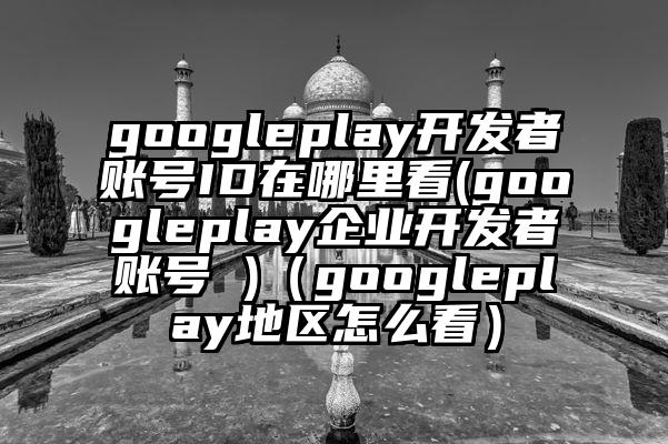 googleplay开发者账号ID在哪里看(googleplay企业开发者账号 )（googleplay地区怎么看）