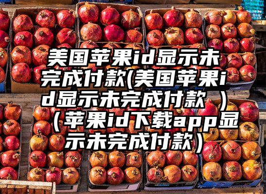 美国苹果id显示未完成付款(美国苹果id显示未完成付款 )（苹果id下载app显示未完成付款）