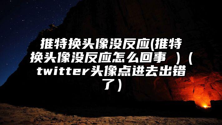 推特换头像没反应(推特换头像没反应怎么回事 )（twitter头像点进去出错了）