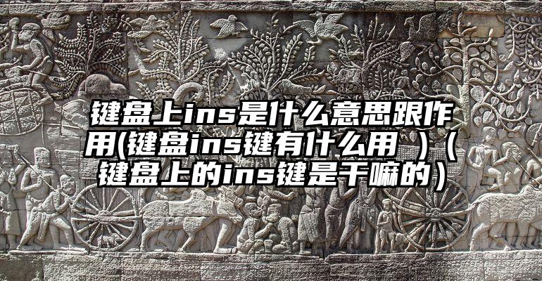 键盘上ins是什么意思跟作用(键盘ins键有什么用 )（键盘上的ins键是干嘛的）