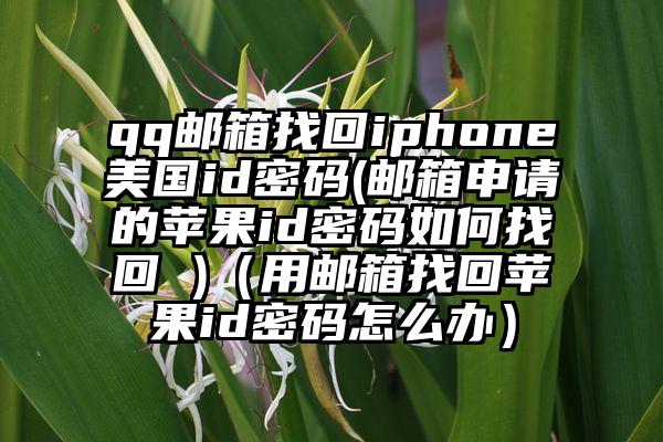 qq邮箱找回iphone美国id密码(邮箱申请的苹果id密码如何找回 )（用邮箱找回苹果id密码怎么办）