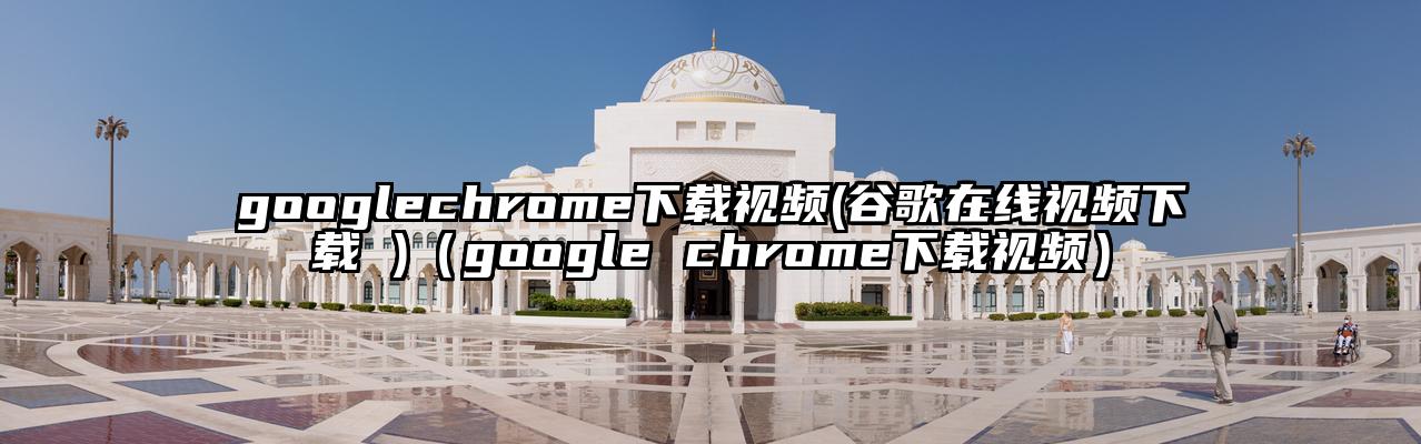 googlechrome下载视频(谷歌在线视频下载 )（google chrome下载视频）
