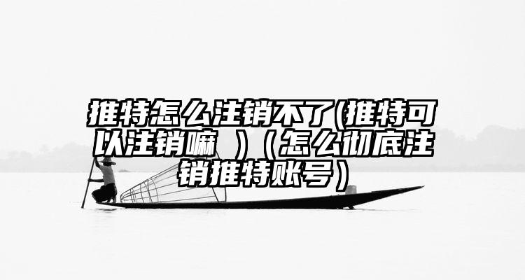 推特怎么注销不了(推特可以注销嘛 )（怎么彻底注销推特账号）