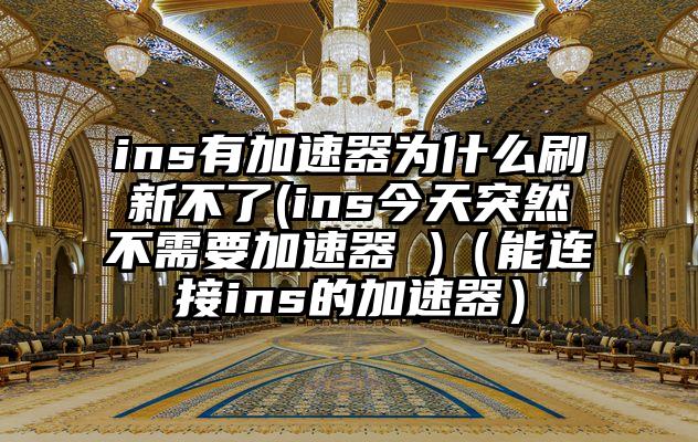 ins有加速器为什么刷新不了(ins今天突然不需要加速器 )（能连接ins的加速器）