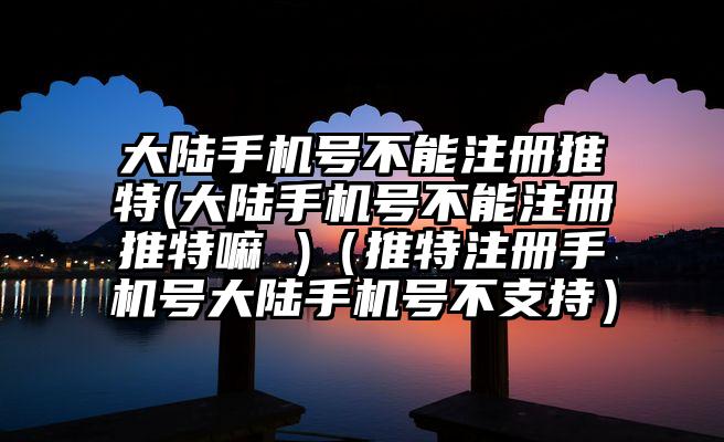 大陆手机号不能注册推特(大陆手机号不能注册推特嘛 )（推特注册手机号大陆手机号不支持）