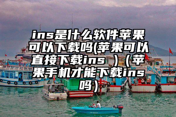 ins是什么软件苹果可以下载吗(苹果可以直接下载ins )（苹果手机才能下载ins吗）