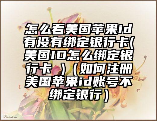 怎么看美国苹果id有没有绑定银行卡(美国ID怎么绑定银行卡 )(如何注册美国苹果id账号不绑定银行)