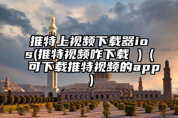 推特上视频下载器ios(推特视频咋下载 )（可下载推特视频的app）