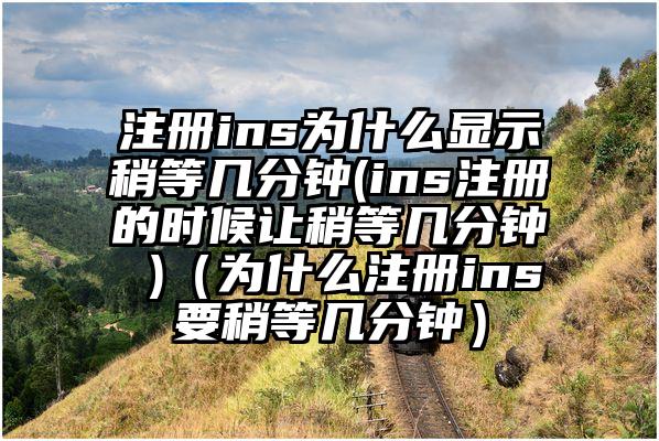 注册ins为什么显示稍等几分钟(ins注册的时候让稍等几分钟 )（为什么注册ins要稍等几分钟）