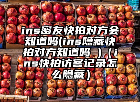 ins密友快拍对方会知道吗(ins隐藏快拍对方知道吗 )（ins快拍访客记录怎么隐藏）