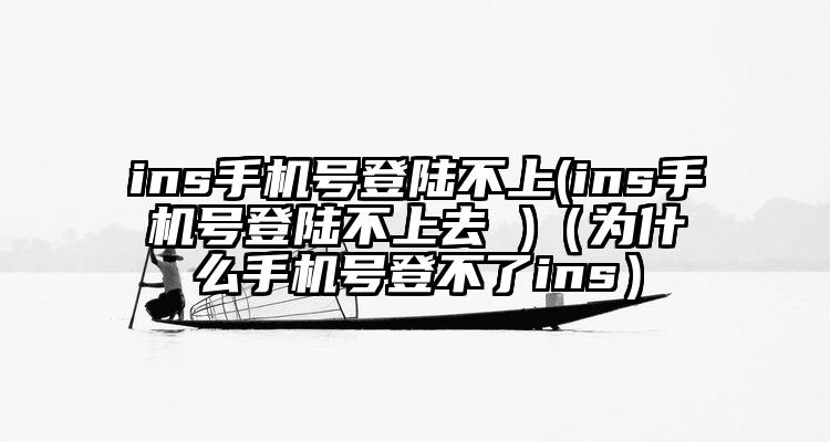 ins手机号登陆不上(ins手机号登陆不上去 )（为什么手机号登不了ins）