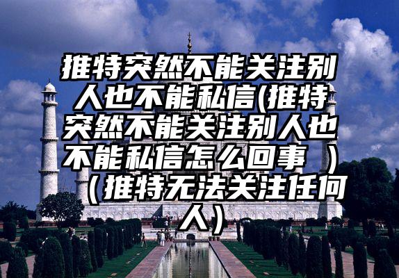 推特突然不能关注别人也不能私信(推特突然不能关注别人也不能私信怎么回事 )（推特无法关注任何人）