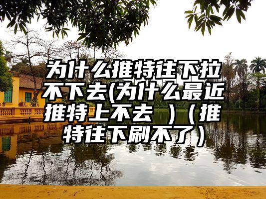 为什么推特往下拉不下去(为什么最近推特上不去 )（推特往下刷不了）